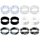 TYXHXTF 6 Pares Dilatador Oreja Silicona, Expansores de Oreja, Dilataciones Orejas, Piercing Dilatacion Orejas 8mm