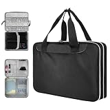 Estuche de transporte para tatuajes, organizador de suministros de tatuaje, bolsa de transporte de herramientas de tatuaje de doble capa, bolsa de viaje para impresora de plantillas de tatuajes