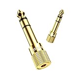 UGREEN Adaptador Audio Jack 3.5 a 6.3 Clavija a Minijack 2 Pack