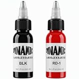 2X Tinta Tatuaje Profesional 30ml Tinta de Tatuaje Profesional Rojo y Negro
