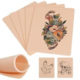 TONBAO 5 Piezas Piel Sintetica Tatuaje 3mm x 19cm x 14cm Double Cara Piel de Tatuaje para Práctica Accesorios de Tatuaje