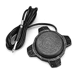 ATOMUS Tattoo Round Foot Pedal Switch with Silicone Clip Cord Aluminum Alloy Tattoo Foot Pedal for Tattoo Machine Power Supply