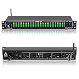 Ecualizador Digital de 31 Bandas, Pantalla LED de Espectro Musical,Doble Canal Estéreo con 10 Modos Preestablecidos,Bluetooth y USB,Función de Reducción de Ruido,Ideal para Hogar,Actuaciones en Vivo