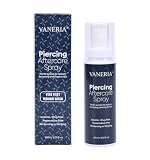 VANERIA Piercingspray Piercingcare, Spray Cuidado Post-Punción, Tatuajespray Para la perforación de orejas, nariz y otras partes del cuerpo 60ml