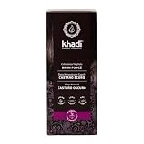 khadi CASTANO OSCURO Tinte vegetal para el cabello - Tinte para un color marrón oscuro intenso y brillante hasta un marrón negro intenso - Cosméticos naturales 100% certificados - 100 g