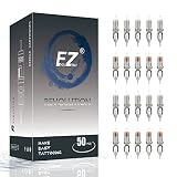 EZ TATTOO Agujas para Cartuchos de Tatuaje Surtidos - 50piezas #10 Mixto (3RL 5RL 7RL) & #12 Mixto (5RS 7RS) Round Liner/Shader Aguja de Tatuaje para el Suministro de Máquinas de Tatuaje - Revolution
