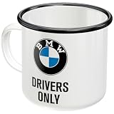 Nostalgic-Art Taza esmaltada retro, 360 ml, BMW – Drivers Only