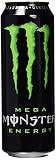 Monster Mega Energy Green - Pack de 12 (Lata de 500 ml con cafeína 32 mg/100 ml)