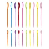 DUINIU 20Pcs De Plástico De Color Agujas De Tejer, El Gran Agujero Agujas De Costura, Bordado De Tejido De Punto, DIY Tejer A Mano Los Accesorios.