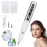 Eliminar Verrugas,Lápiz Para Eliminar Manchas Lápiz Para Eliminar Lunares con Plasma 15 Niveles De Intensidad USB Recargable y Luz LCD Lápiz de Plasma para Rostro Cuerpo Nevos Verrugas Pecas