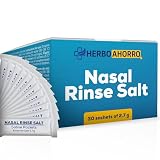 Sal para Lavado Nasal - Cloruro de Sodio Refinado para Irrigación Nasal - Limpieza Suave y Eficaz de Vías Respiratorias - Disolución Fácil - 30 Sobres Individuales de 2,7 g. - HerboAhorro
