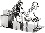 BRUBAKER Que Se Joda el Hombre Artista del Tatuaje - Figura de Hierro Hecha a Mano Maniquí de Metal - Figura de Metal Idea de Regalo para Tatuados y Aficionados Al Tatuaje - Regalo para Tatuar
