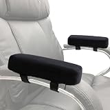 Almohadilla para Reposabrazos de Silla de Oficina 2 Piezas Cojin Reposabrazos con Correas Ajustables y Fondo Antideslizante para Silla de Escritorio Silla de Juegos Silla de Ruedas