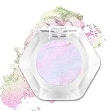 Erinde Sombra de Ojos Rosa Holográfica, Paleta de Sombras de Ojos Brillo Metálico, Alta Pigmentación y Resistente al Agua, Maquillaje de Ojos Multicromo #01