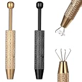 SynHHergyx Herramienta Agarradora de Bolas de Piercing, Herramienta de Extracción de Piercing 4 Puntas Pinzas de Garra de Diamante para Cambiar Joyas, 2 Piezas de Acero Inoxidable