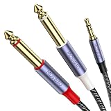 MOSWAG Cable Y 3.5mm a 2x6.35mm Audio 1M Nylon