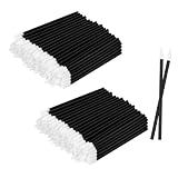 Alaoo 100PCS Cepillos Maquillaje Labios, Cepillo Labios Desechable,Negro