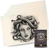 GANGA TATTOO Piel Sintética Tatuaje 3mm, 5 Piezas 20 x 30 cm, Doble Cara