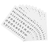 DOPENSPI Tatuajes temporales góticos de 10 hojas, tatuajes falsos del alfabeto, pequeñas letras inglesas, números, tatuajes temporales para mujeres, hombres, dedos, cuello, cuerpo