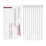 ATOMUS 50pcs Disposable Tattoo Needles Mixed 3RL 5RL 7RL 9RL 3RS 5RS 7RS 9RS 5M1 7M1 Sterilized tattoo shader liner needles Set Stainless Steel