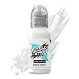World Famous Tattoo Ink Limitless - Mixing White - Pintura profesional para tatuajes - Cumple con REACH, 30 ml