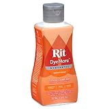 Rit DyeMore - Tinte líquido para telas sintéticas, 207 ml, 13 colores Apricot Orange