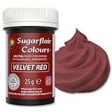 Sugarflair Paste Colour Colorante Alimentario, Velvet Red, 25 g