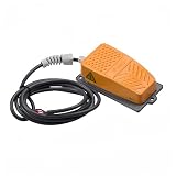 Mioke Interruptor de pie Industrial Metal - 250V 15A - con 2M Cable,Resistente al aceite