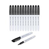Amazon Basics Rotuladores permanentes, Negro, Paquete de 12