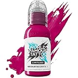 World Famous Tattoo Ink Limitless – Magenta, 1 – Pintura profesional para tatuajes – Cumple con REACH, 30 ml