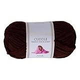 Utopia Crafts Cuddle Super Chunky Chenille Soft Yarn 100g (Brown)