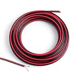 Cable eléctrico de 2 hilos de 5 metros, 22 AWG, rojo y negro, cable de 2 hilos, alambre de cobre estañado, flexible y duradero, 12 V, para cableado eléctrico y proyectos de bricolaje