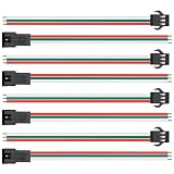 Mowpiny 4 Pairs de Conectores LED 3 Pines Tiras LED RGB para JST SM WS2812B
