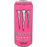 Monster Energy Ultra Rosa, Bebida Energética Sin Azúcar, Lata 500 ml