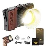 Luz Video, COLBOR Wonder W60 60W Foco Video Portátil 345g Iluminación Continua DC/Tipo C con App para Filmación Entrevistas Transmisión Compatible con Zhiyun, Luz-Video-Foco-LED-Fotografia