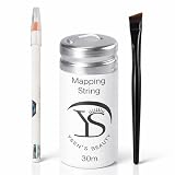 Ysen's Hilo de Mapeo para Cejas 30m con Lápiz de Marcación y Brocha Biselada – Herramientas para Mapeo de Cejas, Microblading Cejas y Diseño de Cejas