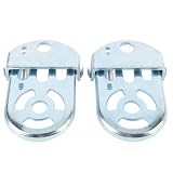 Kuuleyn 1 Pair Folding Pedal Stand, Kids' Bicycle Pedals, Bicycle Rear Pedals, Manganese Steel, Space Saving, Folding Bicycle Rear Pedals, Silver