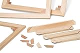 Bastidor para Lienzo (40x50) - Fácil Montaje y Tensado Manual, Incluye Cuñas de Tensión, Robusto y Estable - Ideal para Artistas y Pintores, Disponible en Varios Tamaños. No incluye Lienzo.