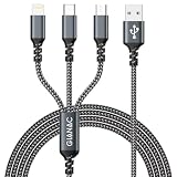 Multi Cable de Carga [1.2M] 3 en 1 Multi USB Cargador Cable USB Nylon