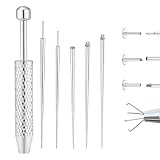 AstraGlam 6 piezas Set de pinzas para piercings, abridor de bolas de piercing, pinzas para bolas, herramienta para cambiar y abrir, accesorios para orejas y nariz