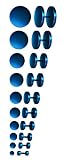 Feilok 10/30 pares de pendientes de acero inoxidable, dilatadores falsos, juego de 3 – 14 mm, plata, negro y dorado