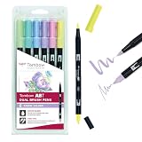 Set De 6 Rotuladores Dual Brush Colores Pastel Tombow