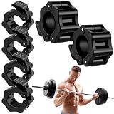 Flintronic 6PCS Abrazaderas de Barra Olímpica, Abrazaderas de Barra de Liberación Rápida de 30 mm, Pinzas para Levantamiento de Pesas, para Levantamiento de Pesas Entrenamiento (Negro)