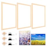 Paquete de 3 bastidores de 40 x 50 cm, marco de lienzo DIY, marco de madera para lienzo, fácil de montar, marco de lienzo para pintura al óleo, obras de arte decorativas, pintura digital