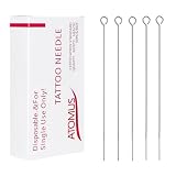 ATOMUS 50pcs Tattoo Needles 7RL Disposable Tattoo Needles Set Stainless Steel Taeto Needles for Tattoo Machine