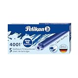 Pelikan 310748 4001 - Cartucho de Tinta (5 Unidades, en Caja Plegable), Color Azul