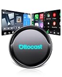 (2026 Nuevo) OTTOCAST P3 Pro CarPlay AI Box, 3-en-1 Inalámbrico Adaptador CarPlay & Android Auto con Salida HDMI, 8GB+128GB, Descargar Cualquier App, Pantalla Dividida para Coches con CP/AA con Cable