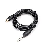 STIGMA Cable de Silicona RCA Cord para Máquina de Tatuaje Cable de Cobre Puro 2M Negro P351B
