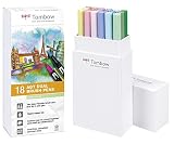 Tombow - Rotuladores (18 unidades, punta de pincel doble, colores pastel)