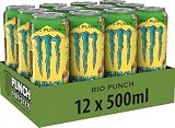 MADALO - Pack 12 unidades monster Rio Punch sabor éxotico de Brasil Latas 500ml - Edición limitada (Pack 12uds, Rio Punch)